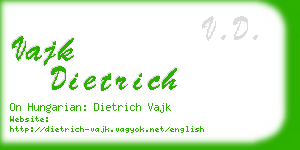 vajk dietrich business card